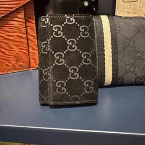 Gucci Black Monogram Key Holder
